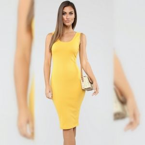 Yellow Midi Dress